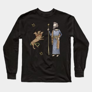 Greek Myth Comix - Hades and Cerberus Long Sleeve T-Shirt